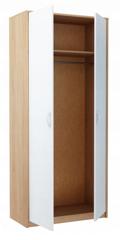 Szafa Matkam 85 cm 2D1P regał Rob biały-sonoma 1 szt.