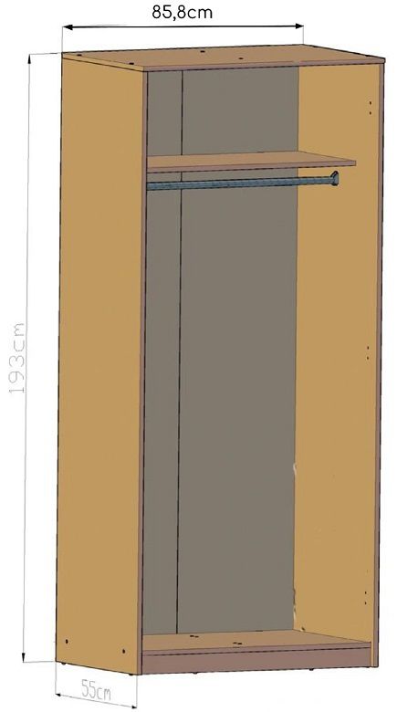 Szafa Matkam 85 cm 2D1P regał Rob dąb sonoma 1 szt.