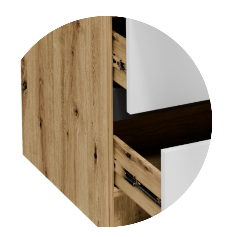 Szafa Matkam S902D2SZABI garderoba 90cm dąb artisan-biały 1 szt.