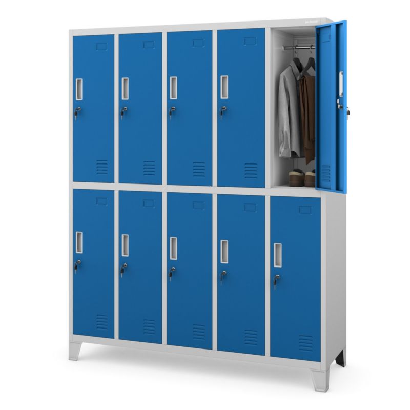 Szafa metalowa BHP socjalna Jan Nowak Bartek 172x136x45 cm antracytowo-niebieska 1 szt