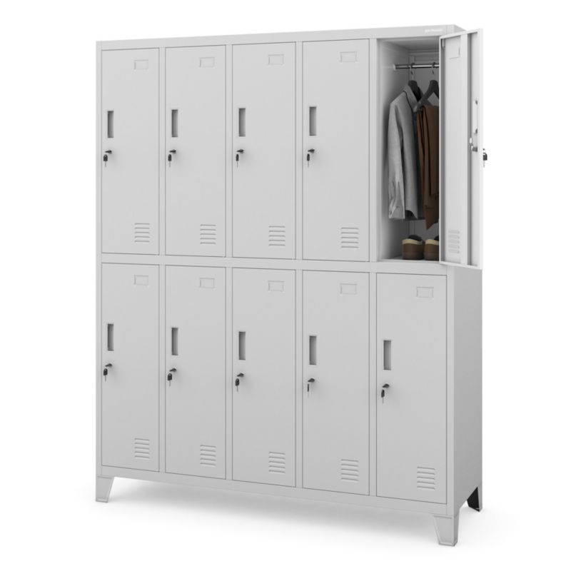 Szafa metalowa BHP socjalna Jan Nowak Bartek 172x136x45 cm szara 1 szt