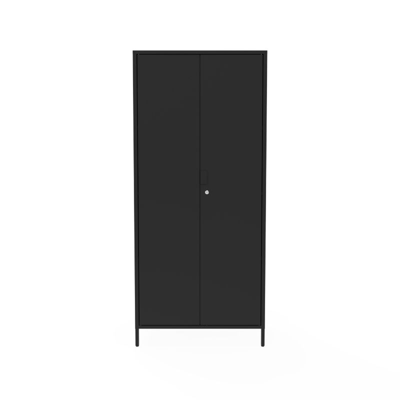 Szafa metalowa GoodHome Rand 180 x 80 x 40 cm czarny mat