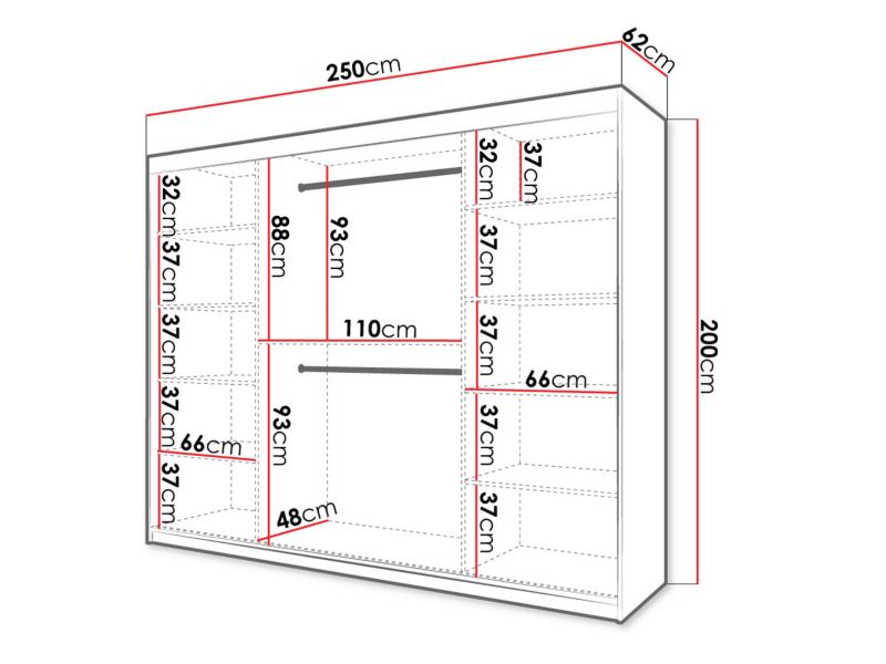 Szafa MIRJAN 24 Riflo Slim 1 250 czarny 1 szt.