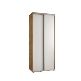 Szafa przesuwna Abiks DAVOS 1 wysoka szer.100cm artisan/biały/srebrny 1szt.