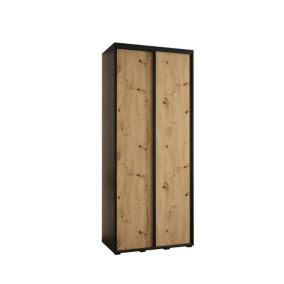 Szafa przesuwna Abiks DAVOS 1 wysoka szer.100cm czarny/artisan/czarny 1szt.