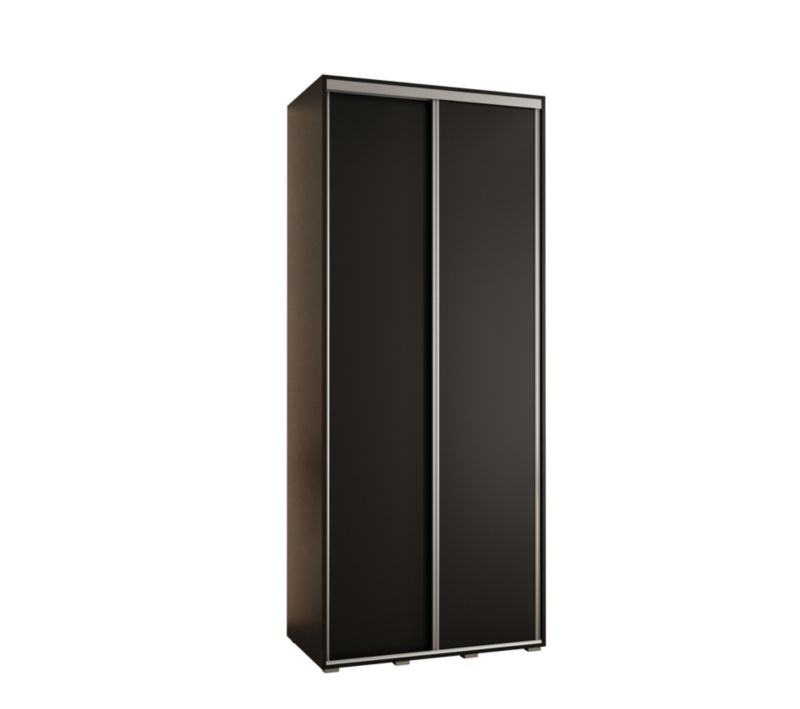 Szafa przesuwna Abiks DAVOS 1 wysoka szer.110cm czarny/czarny/srebrny 1szt.