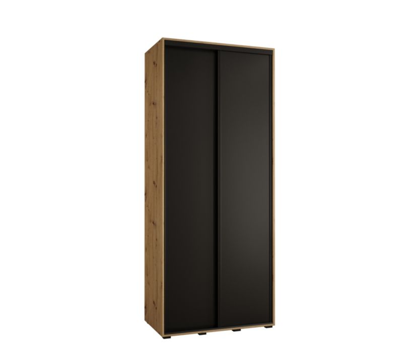 Szafa przesuwna Abiks DAVOS 1 wysoka szer.120cm artisan/czarny/czarny 1szt.