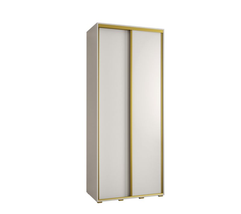 Szafa przesuwna Abiks DAVOS 1 wysoka szer.120cm biały/biały/złoty 1szt.
