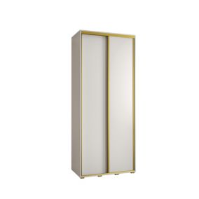 Szafa przesuwna Abiks DAVOS 1 wysoka szer.120cm biały/biały/złoty 1szt.