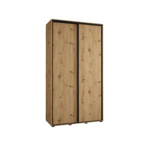 Szafa przesuwna Abiks DAVOS 1 wysoka szer.130cm artisan/artisan/czarny 1szt.