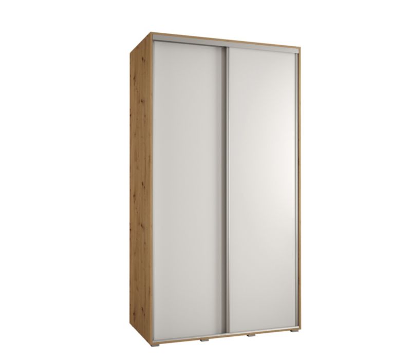 Szafa przesuwna Abiks DAVOS 1 wysoka szer.130cm artisan/biały/srebrny 1szt.