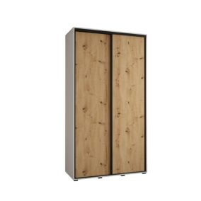 Szafa przesuwna Abiks DAVOS 1 wysoka szer.130cm biały/artisan/czarny 1szt.