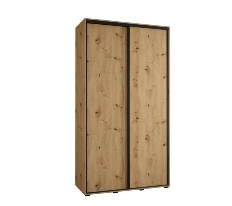 Szafa przesuwna Abiks DAVOS 1 wysoka szer.140cm artisan/artisan/czarny 1szt.