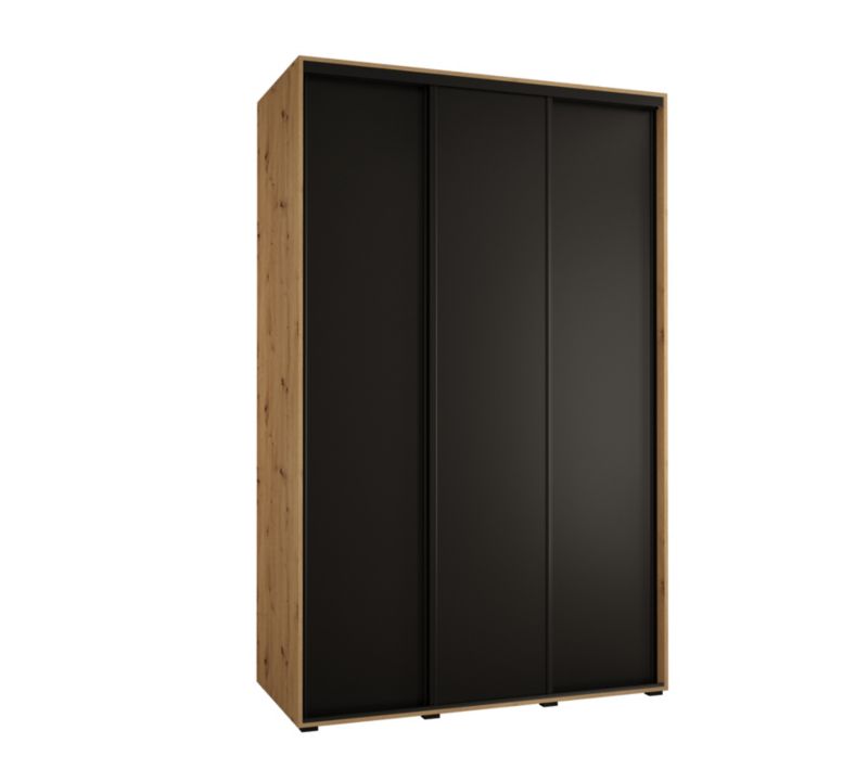 Szafa przesuwna Abiks DAVOS 1 wysoka szer.150cm artisan/czarny/czarny 1szt.