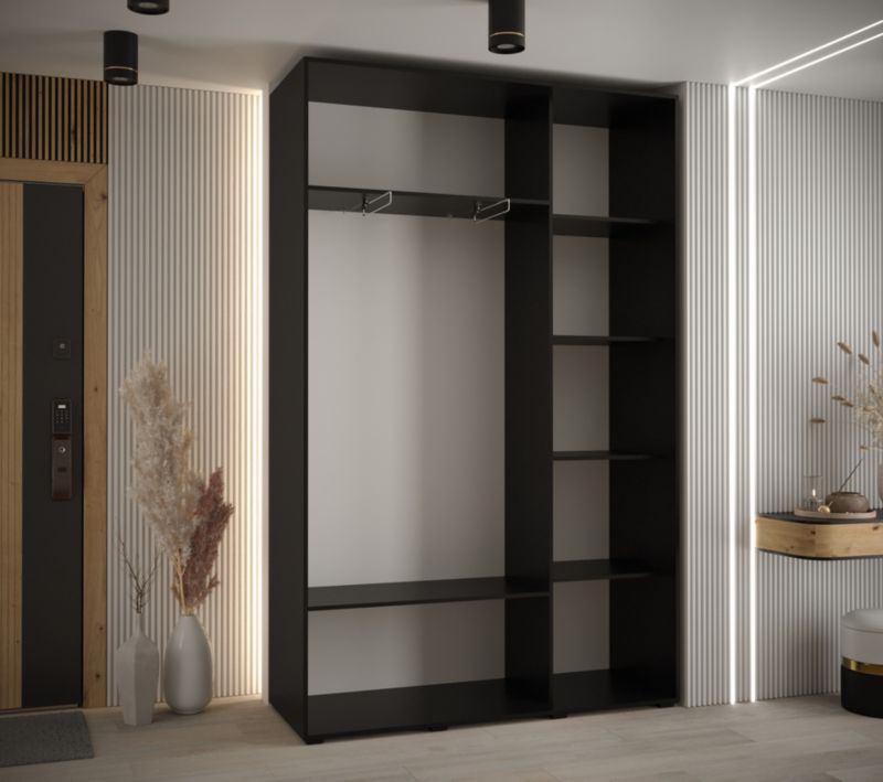 Szafa przesuwna Abiks DAVOS 1 wysoka szer.150cm czarny/artisan/czarny 1szt.