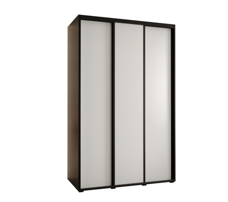 Szafa przesuwna Abiks DAVOS 1 wysoka szer.150cm czarny/biały/czarny 1szt.