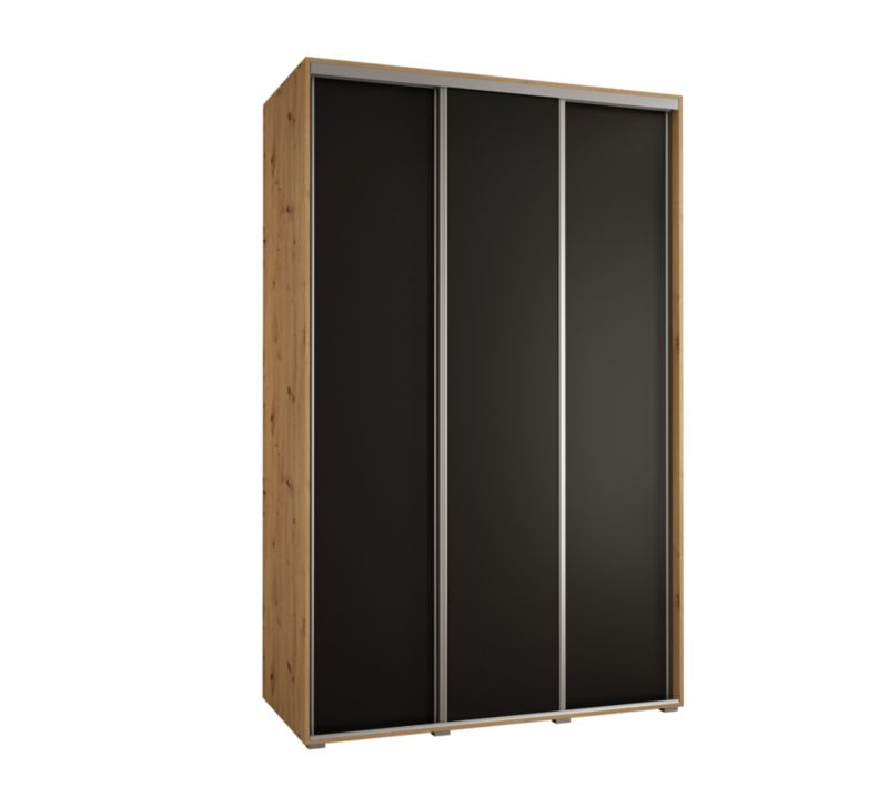 Szafa przesuwna Abiks DAVOS 1 wysoka szer.160cm artisan/czarny/srebrny 1szt.