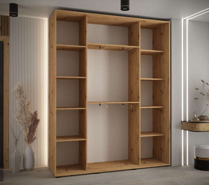 Szafa przesuwna Abiks DAVOS 1 wysoka szer.190cm artisan/artisan/srebrny 1szt.