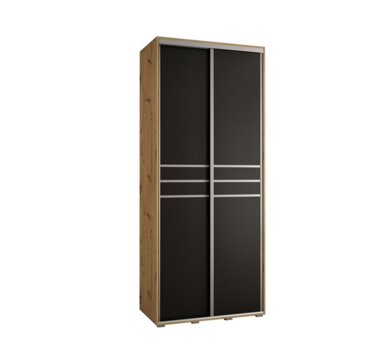 Szafa przesuwna Abiks DAVOS 10 wysoka szer.100cm artisan/czarny/srebrny 1szt.