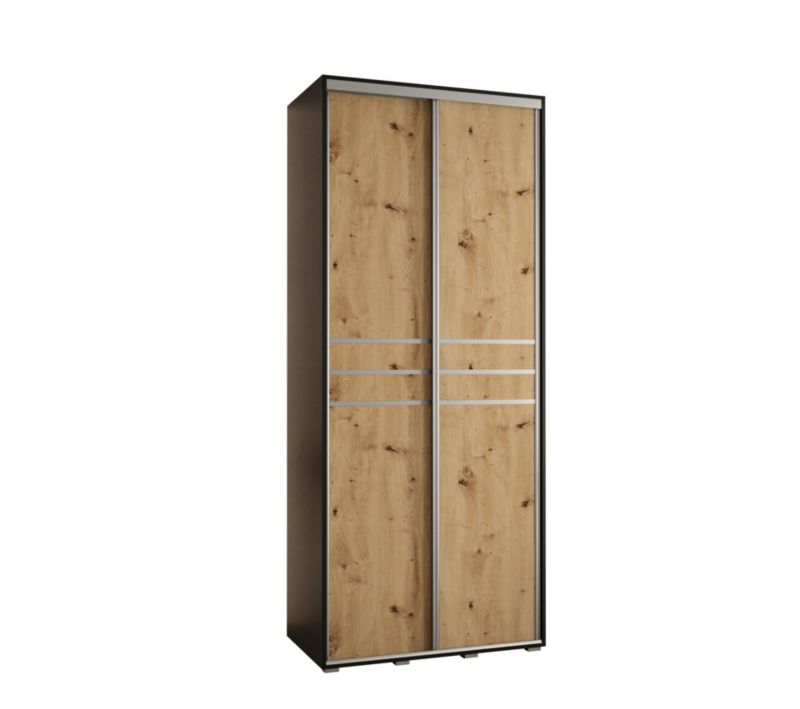 Szafa przesuwna Abiks DAVOS 10 wysoka szer.110cm czarny/artisan/srebrny 1szt.