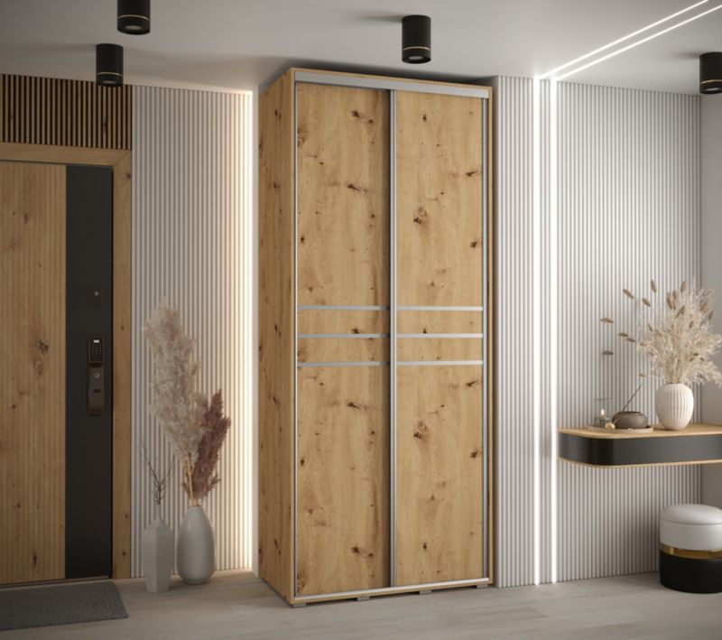 Szafa przesuwna Abiks DAVOS 10 wysoka szer.120cm artisan/artisan/srebrny 1szt.