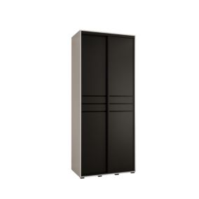 Szafa przesuwna Abiks DAVOS 10 wysoka szer.120cm biały/czarny/czarny 1szt.