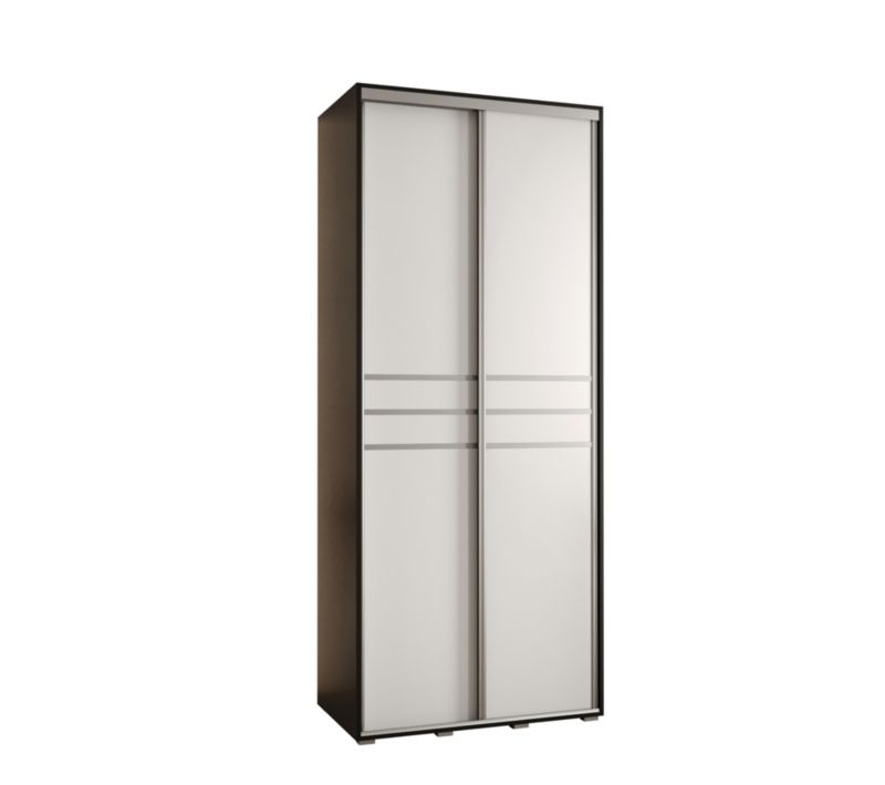 Szafa przesuwna Abiks DAVOS 10 wysoka szer.120cm czarny/biały/srebrny 1szt.