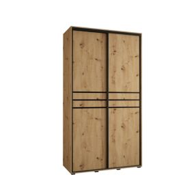 Szafa przesuwna Abiks DAVOS 10 wysoka szer.130cm artisan/artisan/czarny 1szt.