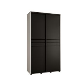 Szafa przesuwna Abiks DAVOS 10 wysoka szer.140cm biały/czarny/czarny 1szt.