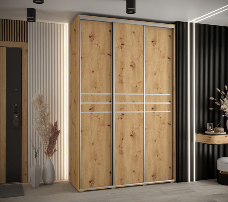 Szafa przesuwna Abiks DAVOS 10 wysoka szer.150cm artisan/artisan/srebrny 1szt.