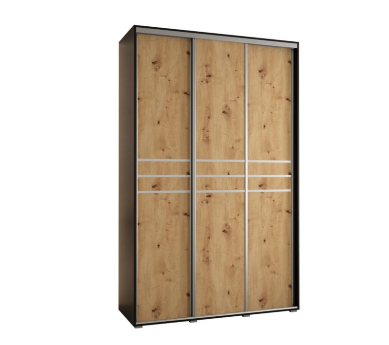 Szafa przesuwna Abiks DAVOS 10 wysoka szer.150cm czarny/artisan/srebrny 1szt.
