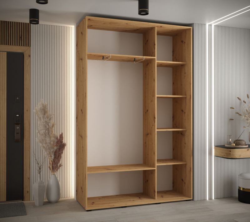 Szafa przesuwna Abiks DAVOS 10 wysoka szer.160cm artisan/czarny/czarny 1szt.