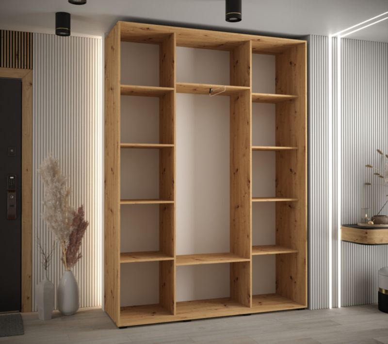 Szafa przesuwna Abiks DAVOS 10 wysoka szer.170cm artisan/czarny/czarny 1szt.