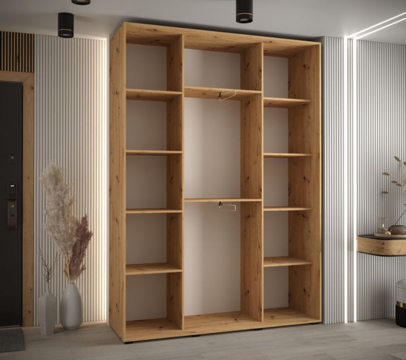 Szafa przesuwna Abiks DAVOS 10 wysoka szer.170cm artisan/czarny/czarny 1szt.