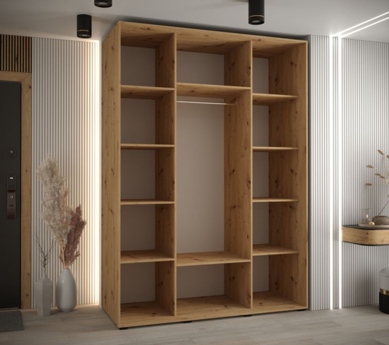 Szafa przesuwna Abiks DAVOS 10 wysoka szer.170cm artisan/czarny/czarny 1szt.