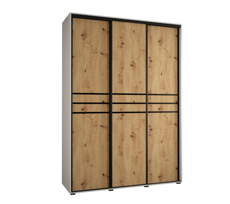 Szafa przesuwna Abiks DAVOS 10 wysoka szer.170cm biały/artisan/czarny 1szt.