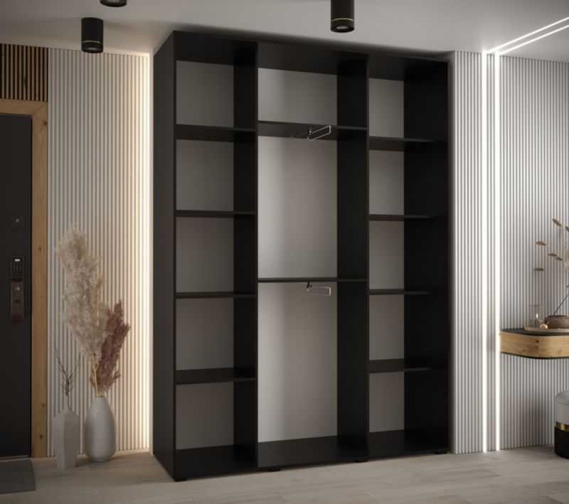 Szafa przesuwna Abiks DAVOS 10 wysoka szer.170cm czarny/artisan/czarny 1szt.