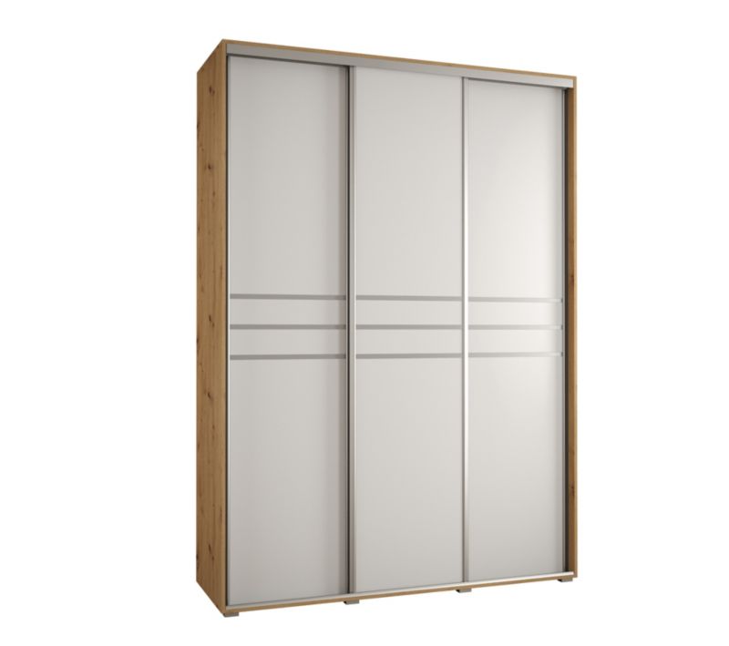 Szafa przesuwna Abiks DAVOS 10 wysoka szer.180cm artisan/biały/czarny 1szt.