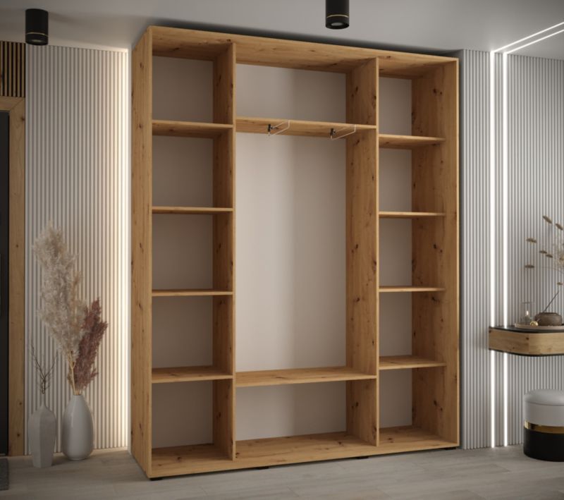 Szafa przesuwna Abiks DAVOS 10 wysoka szer.190cm artisan/artisan/srebrny 1szt.