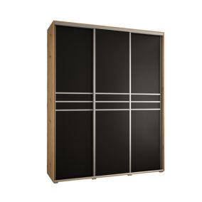 Szafa przesuwna Abiks DAVOS 10 wysoka szer.190cm artisan/czarny/srebrny 1szt.