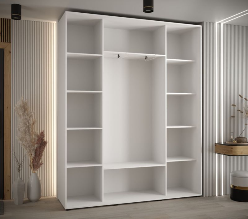 Szafa przesuwna Abiks DAVOS 10 wysoka szer.190cm biały/artisan/srebrny 1szt.