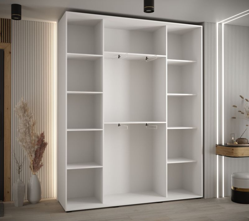 Szafa przesuwna Abiks DAVOS 10 wysoka szer.190cm biały/artisan/srebrny 1szt.