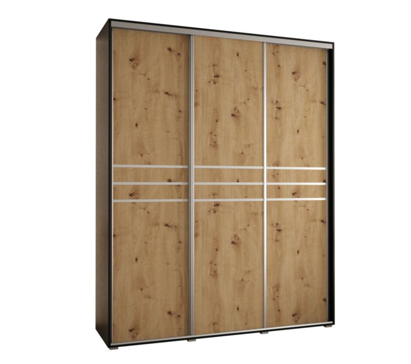 Szafa przesuwna Abiks DAVOS 10 wysoka szer.190cm czarny/artisan/srebrny 1szt.