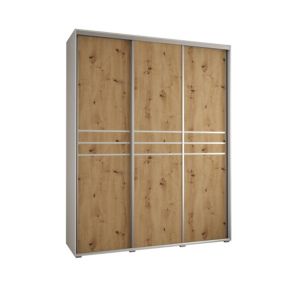 Szafa przesuwna Abiks DAVOS 10 wysoka szer.200cm biały/artisan/srebrny 1szt.