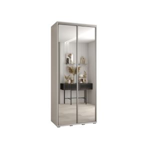 Szafa przesuwna Abiks DAVOS 2 wysoka szer.120cm gł.60cm biały/biały/srebrny 1szt.