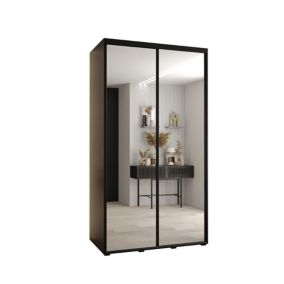 Szafa przesuwna Abiks DAVOS 2 wysoka szer.130cm gł.60cm czarny/czarny/czarny 1szt.
