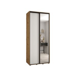 Szafa przesuwna Abiks DAVOS 3 wysoka szer.100cm gł.45cm artisan/biały/czarny 1szt.
