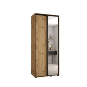 Szafa przesuwna Abiks DAVOS 3 wysoka szer.100cm gł.60cm artisan/artisan/czarny 1szt.