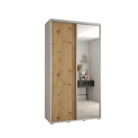 Szafa przesuwna Abiks DAVOS 3 wysoka szer.130cm gł.60cm biały/artisan/srebrny 1szt.