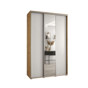 Szafa przesuwna Abiks DAVOS 3 wysoka szer.150cm gł.45cm artisan/biały/srebrny 1szt.